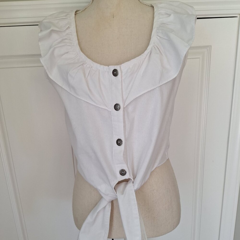 Gitano Summer Halter Top White Size 8
